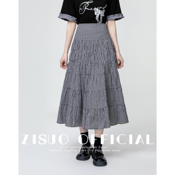 Plaid Highwaist Aline Skirt - Image 8