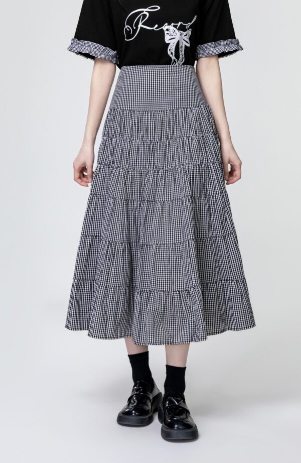 Plaid Highwaist Aline Skirt - Image 3