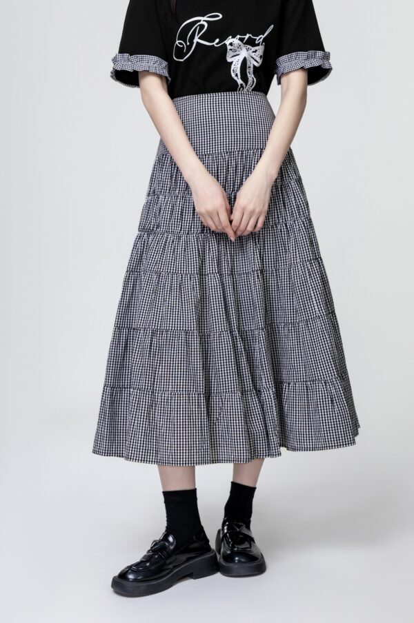 Plaid Highwaist Aline Skirt - Image 4