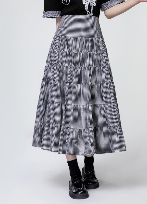 Plaid Highwaist Aline Skirt - Image 6