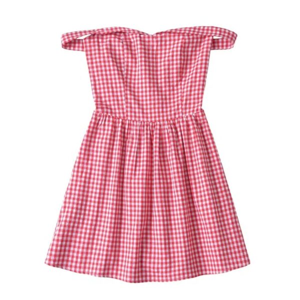 Red Plaid Fit and Flare Dress | Jisoo - BlackPink