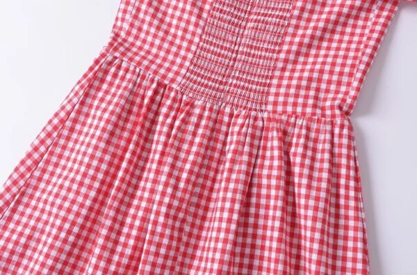 Red Plaid Fit and Flare Dress | Jisoo - BlackPink - Image 8