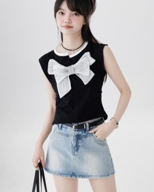 Sleeveless Cotton Crop Top