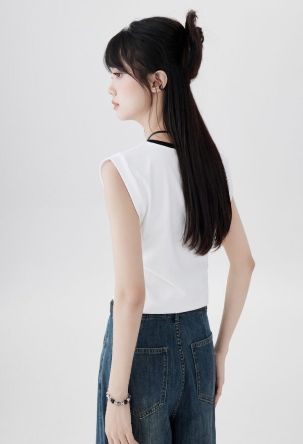 Sleeveless Cotton Crop Top - Image 9