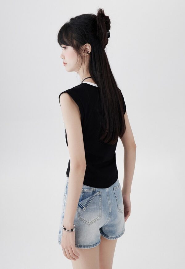 Sleeveless Cotton Crop Top - Image 12