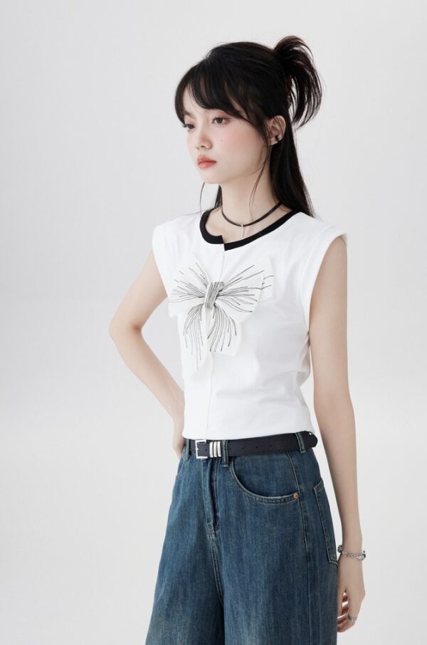 Sleeveless Cotton Crop Top - Image 14