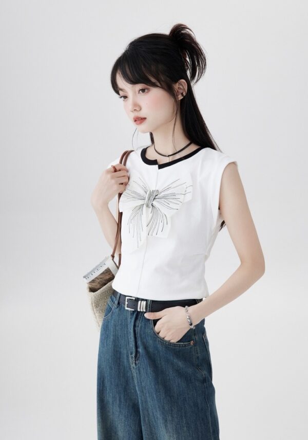 Sleeveless Cotton Crop Top - Image 15