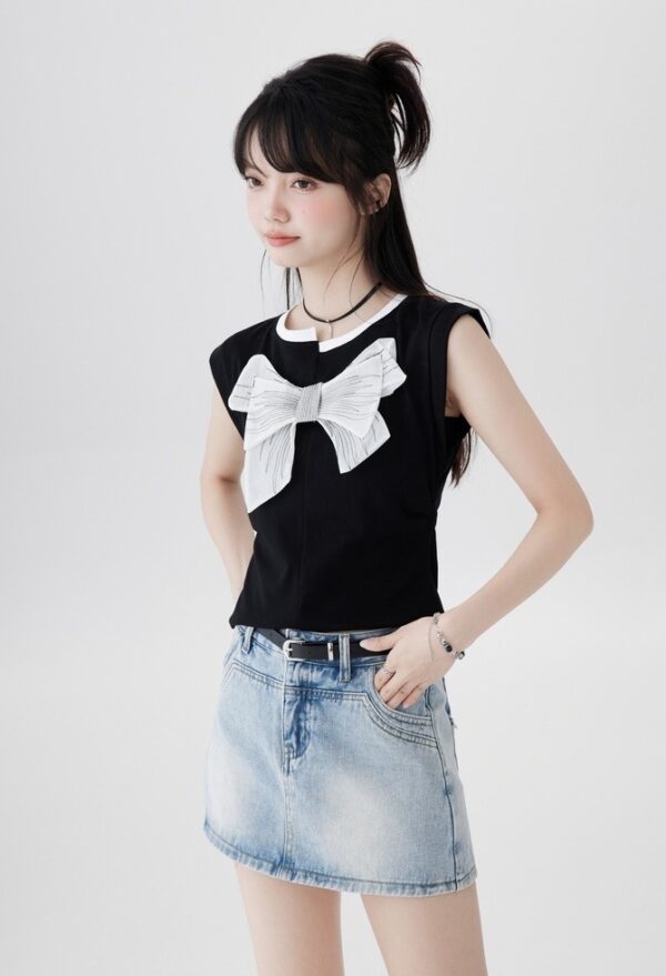 Sleeveless Cotton Crop Top - Image 4