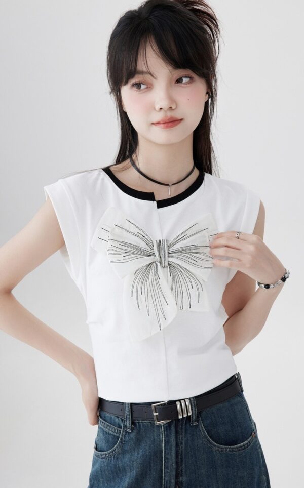 Sleeveless Cotton Crop Top - Image 5