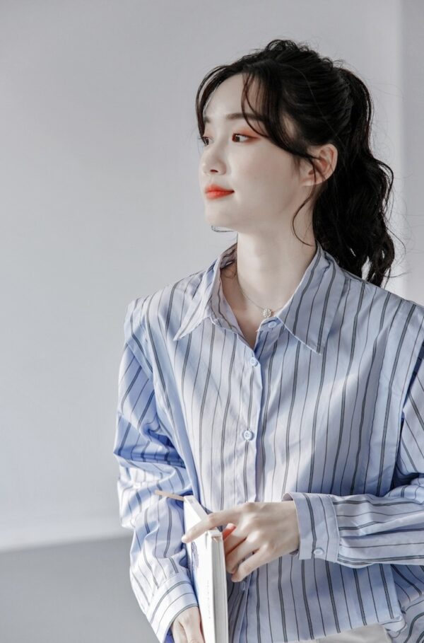 Striped Long Sleeve French Shirt - Image 14