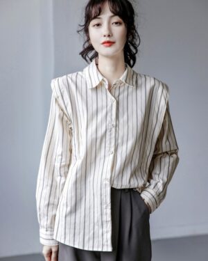 Striped Long Sleeve French Shirt