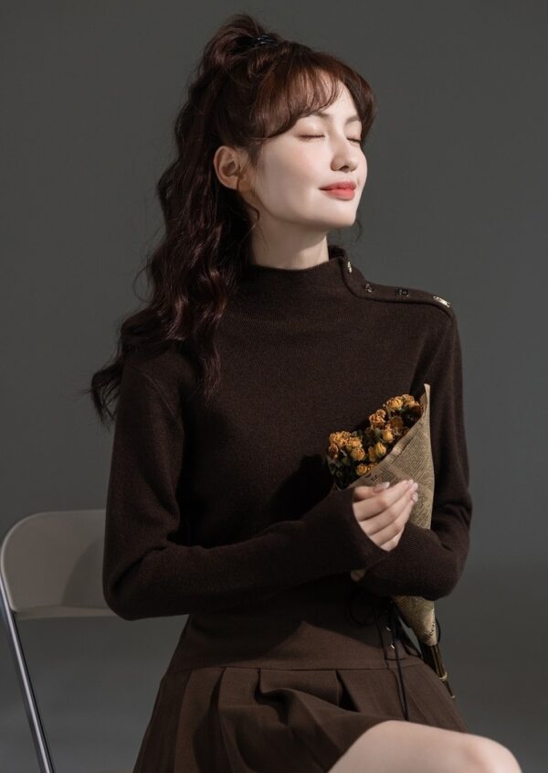 Stylish High Neck Winter Sweater - Image 10