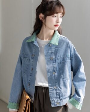 Trendy Spring Short Denim Jacket