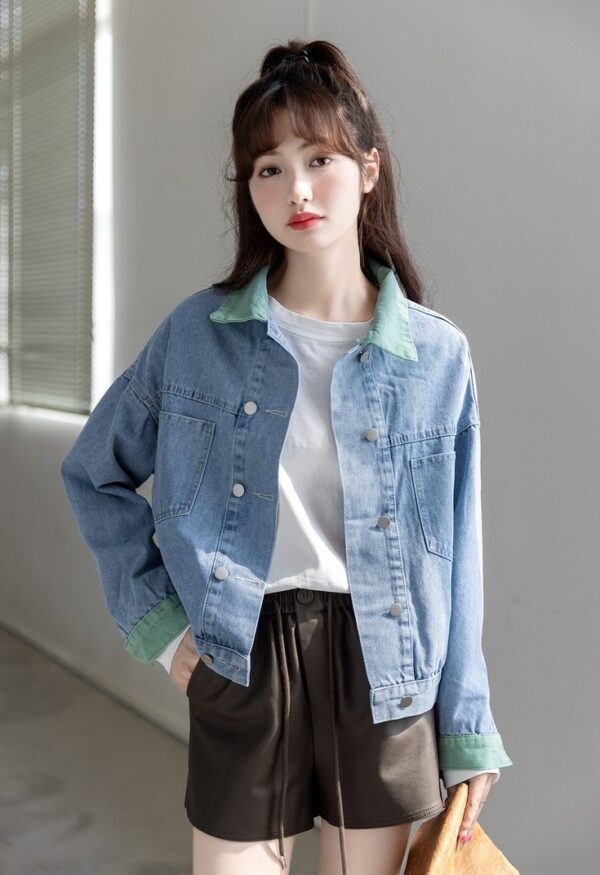 Trendy Spring Short Denim Jacket - Image 2