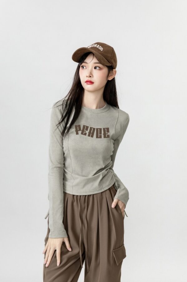 Vintage Crew Neck Long Sleeve Top - Image 7