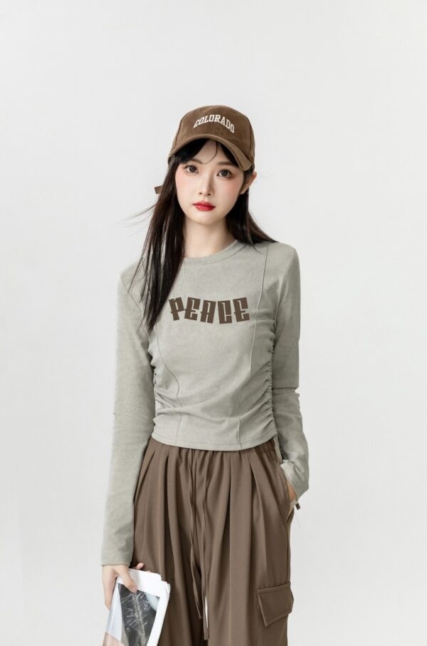 Vintage Crew Neck Long Sleeve Top - Image 10