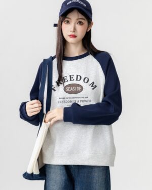 Vintage Crewneck Sweatshirt Casual Pullover