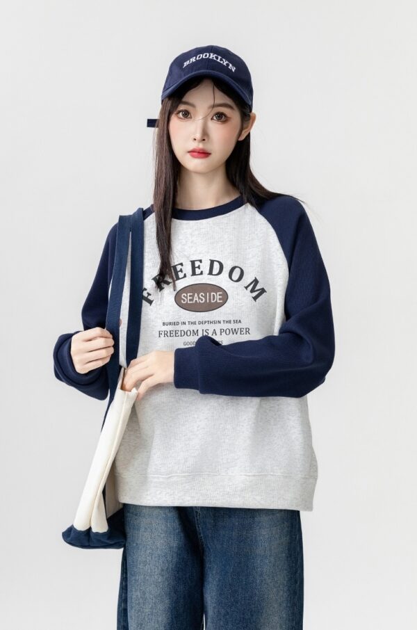 Vintage Crewneck Sweatshirt Casual Pullover