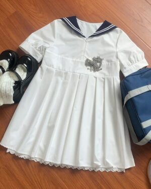 White Sailor Collar Doll Dress | Moka - ILLIT