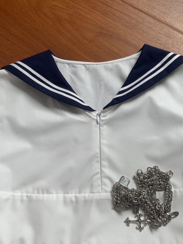 White Sailor Collar Doll Dress | Moka - ILLIT - Image 3